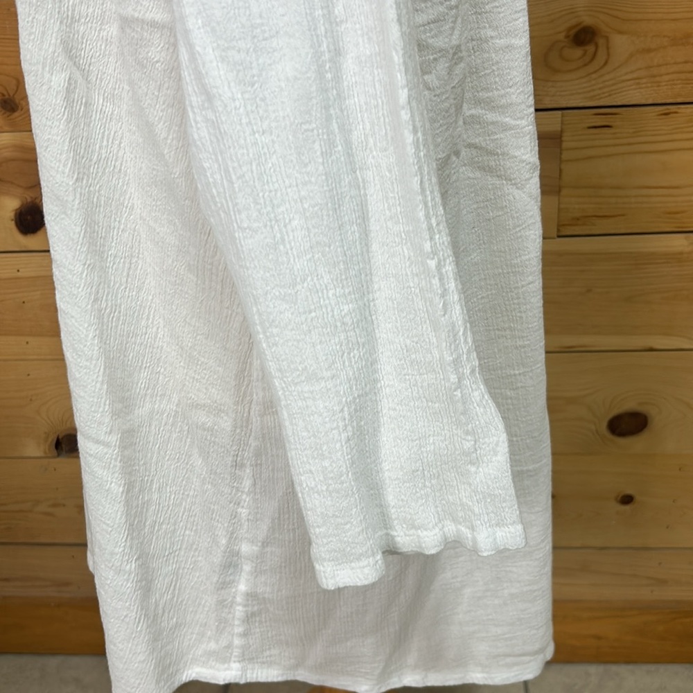 Bryn Walker white cotton gauze hoodie hooded hoody tunic top swim cover XL - Picture 5 of 13